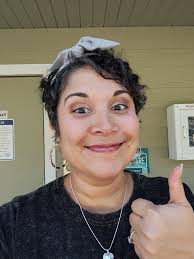 Bloodhound peeks through fence at neighborhood playground