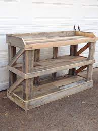 Buffet Table Or Could Be A Dresser With Baskets Added To It My Favorite Piece I Ve Made So Far But I Diy Pallet Furniture Wood Pallet Projects Diy Furniture