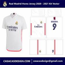 The regal design features gold accents on a classic white backdrop. Real Madrid Home Jersey 2020 2021 Kit Vector Real Madrid Madrid Jersey