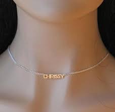 Mini Block Name Necklace Kylie Jenner Khloe Kardashian Name Necklace Dainty Circle Necklace Spike Necklace