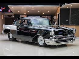 V8 with 1963 corvette fuel injection system 4 speed manual. 1957 Chevrolet 150 Bel Air Black Widow Recreation For Sale Youtube