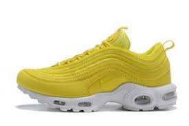 Nike Air Max 97 Plus Tn Triple Yellow White Women S Men S Running Shoes Trainers Nike Air Max Nike Air Max For Women Nike Air Max 97