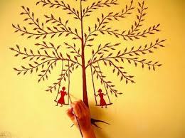 Rang Decor Interior Ideas Predominantly Indian My Sunny Balcony Wall Decoration Wall Painting Diy Art Painting Balcony Decor