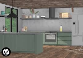 #ts4 #sims 4 kit #sims 4 country kitchen #sims 4 kitchen #sims 4 room inspo. Ceratonia Kitchen Sims 4 Custom Content Wondymoon