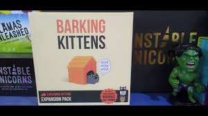 For anyone interested, barking kittens seems to be the expansion the creators were playtesting 7 months ago. Exploding Kittens 3rd Expansion Barking Kittens Featuring First Edition Base Set 1st Ep 2nd Ep Youtube
