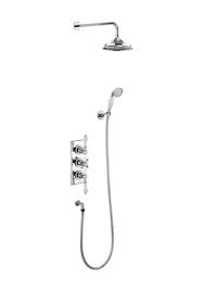 Check spelling or type a new query. Trent Thermostatic Dual Outlet Concealed Shower Valve Fixed Shower Arm Handset Holder With Hose With Rose With White Accent And 6 Rose Sku Tf3s V16 Burlington Bathrooms