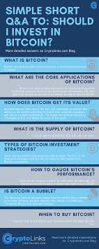 Some investors compare bitcoin to gold as a potential store of value as it increases in relative worth against both the u.s. Should I Invest In Bitcoin Cryptolinks