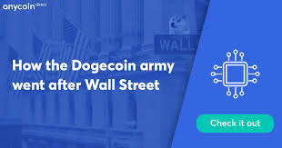 The cryptocurrency has since seen a dramatic spike — it shot up. How The Dogecoin Army Went After Wall Street Anycoin Direct