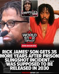 Ricardo Matthews, the son of funk legend Rick James, just got hit with an  extra 35 years behind bars after attacking a fellow inmate with a homemade  slingshot. According to his lawyer,