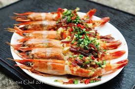 Recipe Steamed Prawn With Spicy Xo Sauce Chili Garlic Ginger And Chives Meat Cooking Recipes Steamed Fish Recipes Cooking Seafood