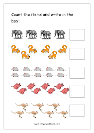 Engage your students with these writing worksheets. Free Printable Number Counting Worksheets Count And Match Count And Write Count And Color The Objects Math Worksheets For Preschool And Kindergarten Megaworkbook