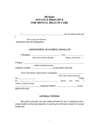 Fillable Online Mccmh Michigan Advance Directive For Mental Health Care Form Mccmh Fax Email Print Pdffiller