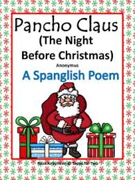Navidad Poema Pancho Claus The Night Before Christmas The Night Before Christmas Before Christmas Spanish Christmas