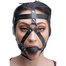 Leather-Head-Harness-Mouth-Ball-Gag-BDSM-Play-Slave-Master-Bondage-Gear |  eBay