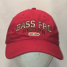 Vintage Bass Pro Shops Fishing Hats For Dads Mens Red Baseball Cap Hunting Outdoor Sporting Goods Caps Cool Gifts For Boy Best Caps Boyfriend Gifts Fishing Hat