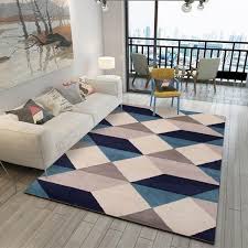 Aladin Geometric Soft Carpet Blue In 2020 Blue Rugs Living Room Rugs In Living Room Living Room Carpet
