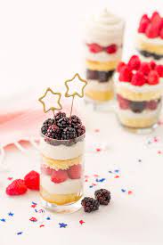 Red White And Blue Berries And Cream Cake Parfaits Recipe Parfait Recipes Cream Cake Parfait