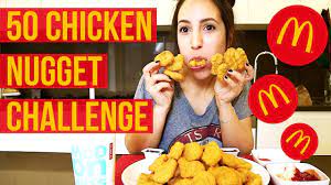 50 Chicken Nugget Challenge Mcdonalds Mukbang Eating Show Youtube