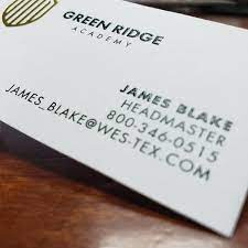 Color 4/0 (color front / blank back) Raised Spot Color Business Cards Printleaf Com