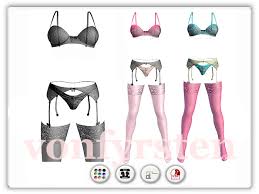 Panty and stocking with with garterbelt premium figure ichiban kuji very rare. Second Life Marketplace Vonfyrsten 060 Lingerie Pack Mesh Maitreya Slink Woman S Clothes Apparel Outfit Garter Panties Stockings Bra