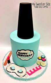 Nail Polish Bottle Shaped Cake Spa Party Cakes Spa Birthday Cake Spa Cake