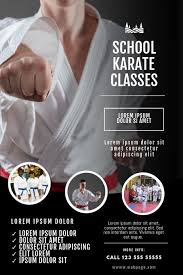 Karate Classes Flyer Design Template Karate Karate Classes Poster Template