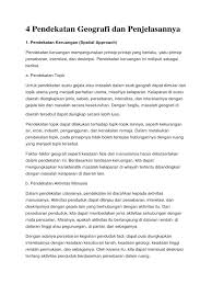 Pendekatan ekologi (ecological approach) dalam geografi. 4 Pendekatan Geografi Dan Penjelasannya Docx