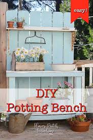 How to make a gorgeous diy potting bench from pallet wood! Easy Diy Potting Bench Using Fence Boards Flower Patch Farmhouse