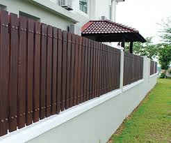 An uninterrupted line of boards stretches as far as the fence line runs with supporting posts. Wooden Fence Buy Wooden Fence In Mumbai Maharashtra India From Thermal Fabricators Private Limited