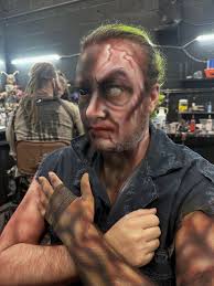 Got me looking like a creepypasta. I think I love  it!🙏🖤😈😈🎃🎃#ussnightmare #halloween #foryou #scareactor #sfx #slider  #contentcreatorlife