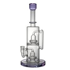 Puffing Bird Double Birdcage Recycler Showerhead Percolator Bong Dab Rig Dab Rigs For Sale Recycler Bird Cage