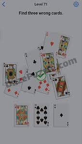 Scroll below to find the required level. Easy Game Level 71 Updated Find Three Wrong Cards Answer Daze Puzzle