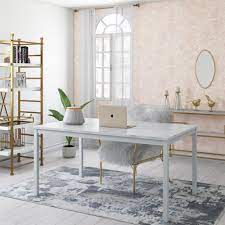 Working from a dining table means living without the drawers and shelves usually accessible from a desk. Cosmoliving Greta 60 Dining Room Table And Home Office Desk White Walmart Com Walmart Com