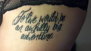 To Live Would Be An Awfully Big Adventure Rib Tattoo Peter Pan Tattoo Peter Pan Tattoo Rib Tattoo Tattoos