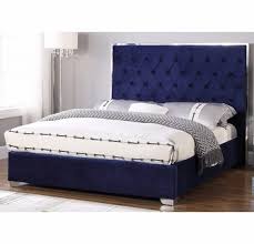 Check spelling or type a new query. Natasha Blue Velvet Cal King Bed Oversized By Best Master Furniture