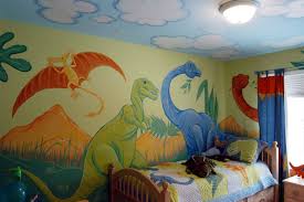Super Friendly Dinosaur Mural Dinosaur Mural Dinosaur Kids Room Dinosaur Room