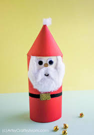 Some of these christmas hat crafts come with free printable templates and others are made using simple craft materials you'll probably already have in your craft cupboard. Cardboard Roll Santa Claus Christmas Ornament Craft