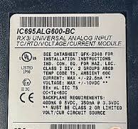 GE FANUC IC695ALG600-BC RX3i PLC Universal Analog Input ...