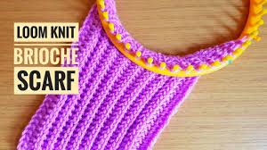How to loom knit a hat step by step for beginners. How To Loom Knit A Brioche Stitch Scarf Diy Tutorial Youtube
