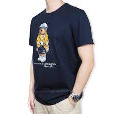 Camiseta Polo Masculina De Algodao Ralph Lauren Bear Com Manga Curta Shopee Brasil