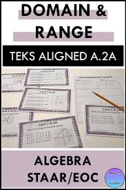 Staar Eoc Algebra 1 Task Cards A 2a Domain And Range Tpt Small Shops Math Algebra Task Cards Algebra 1
