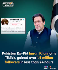 World Times on Twitter: "Pakistan Former Prime Minister Imran Khan's TikTok  has taken the social media world by storm. Khan joined the video-sharing  platform TikTok to connect with youth. In a remarkable