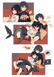 kuma (bloodycolor), zenless zone zero, belle (zenless zone zero), ellen  joe, 2girls - Anime R34