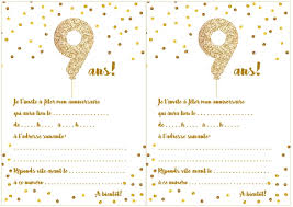Carte d'anniversaire de 11 ans (fille ou garçon) à imprimer gratuitement sur une feuille pliable en 2 7 modèles de cartes spécialement conçus pour les enfants de 11 ans, fille ou garçon simple, rapide, gratuit et prêt à imprimer à la maison. Carte D Invitation D Anniversaire 9 Ans