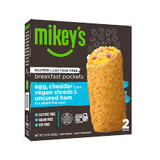 Fork apart these tender muffins into halves, then toast and savor them with melted butter, jam, or build the ultimate breakfast sandwich! Egg Ham Cheese Breakfast Pockets Gluten Free Dairy Free Mikey S