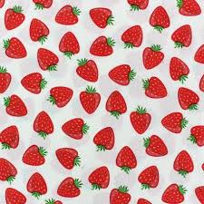 Tissu Coton Simply Fraise Fond Ecru X 10cm Fraise Dessin Tissu Coton Tissu