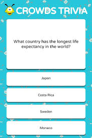 Questions have been categorized so you can pick your favorite category or challenge your friends to the latest trivia. Life Is Good Which Country Has The Longest Life Expectancy Trivia Quiz Questions Funny Quiz Questions Trivia Questions And Answers