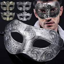 Máscara de media cara de Metal para fiesta de Halloween, máscaras de  caballero romano, Retro, gótico, tallado, dama, moda, juego de rol,  accesorios de disfraces
