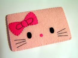 Funda De Iphone De Hello Kitty Que Bonita Hello Kitty Iphone Case How Nice Cellphone Kain Flanel Tempat Pensil Kerajinan Kain Flanel