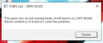 Safe mode error (query) (self.pubg_lite). Pubg Lite Safe Ve Directx Hatasi Sayfa 2 Technopat Sosyal